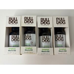 Bulldog Skincare for Men Original Shave Oil 1.0 fl oz 30ml Lot of 4 New Boxed